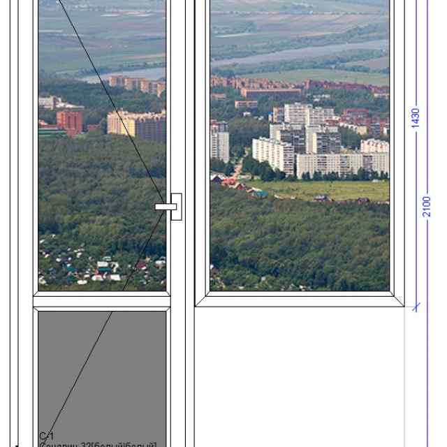 Балконный блок VEKA Euroline Пущино